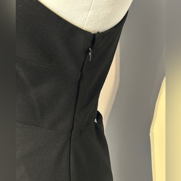 Black one shoulder cocktail dress NWT size 6 - Picture 6 of 12